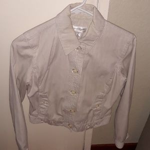 Beige Button Up Blaizer